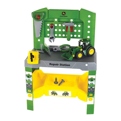 Theo Klein John Deere Toy Repair Station with Extra Tools for Ages 3 and Up