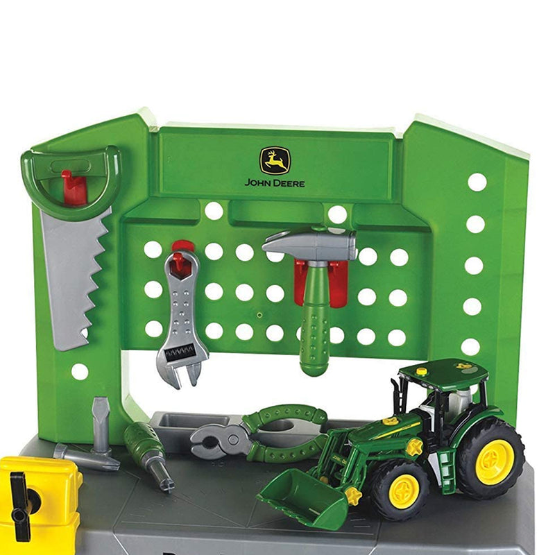 Theo Klein John Deere Toy Repair Station with Extra Tools for Ages 3 & Up (Used)