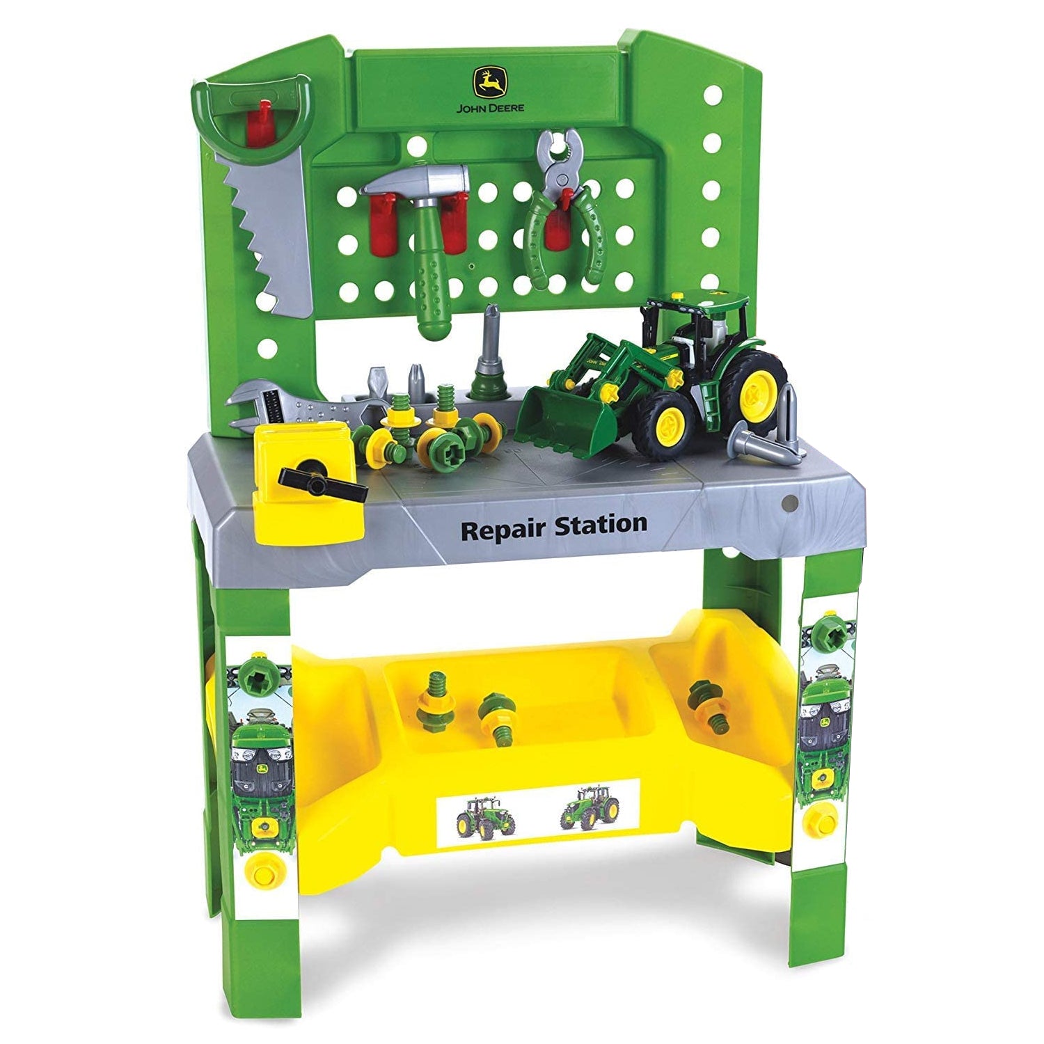 Theo Klein John Deere Toy Repair Station with Extra Tools for Ages 3 and Up - VMInnovations