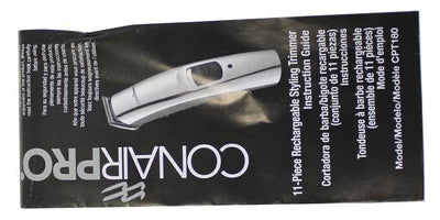 CONAIR Pro 11 Piece Chrome Electric Rechargeable MensTrimmer Grooming - Open Box