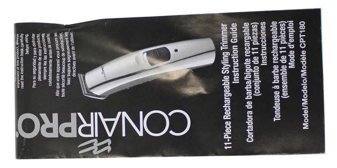 CONAIR Pro 11 Piece Chrome Electric Rechargeable MensTrimmer Grooming - Open Box