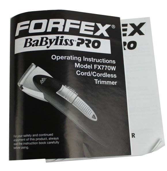 Babyliss FORFEX FX770W Pro Electric Cordless Mens Beard Hair Trimmer - Open Box