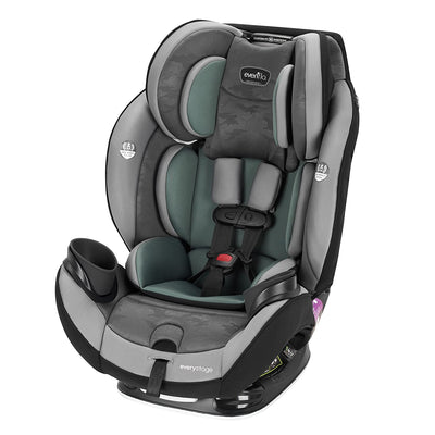 Evenflo EveryStage DLX All-in-1 Forward/Rear Facing Convertible Car Seat, Green