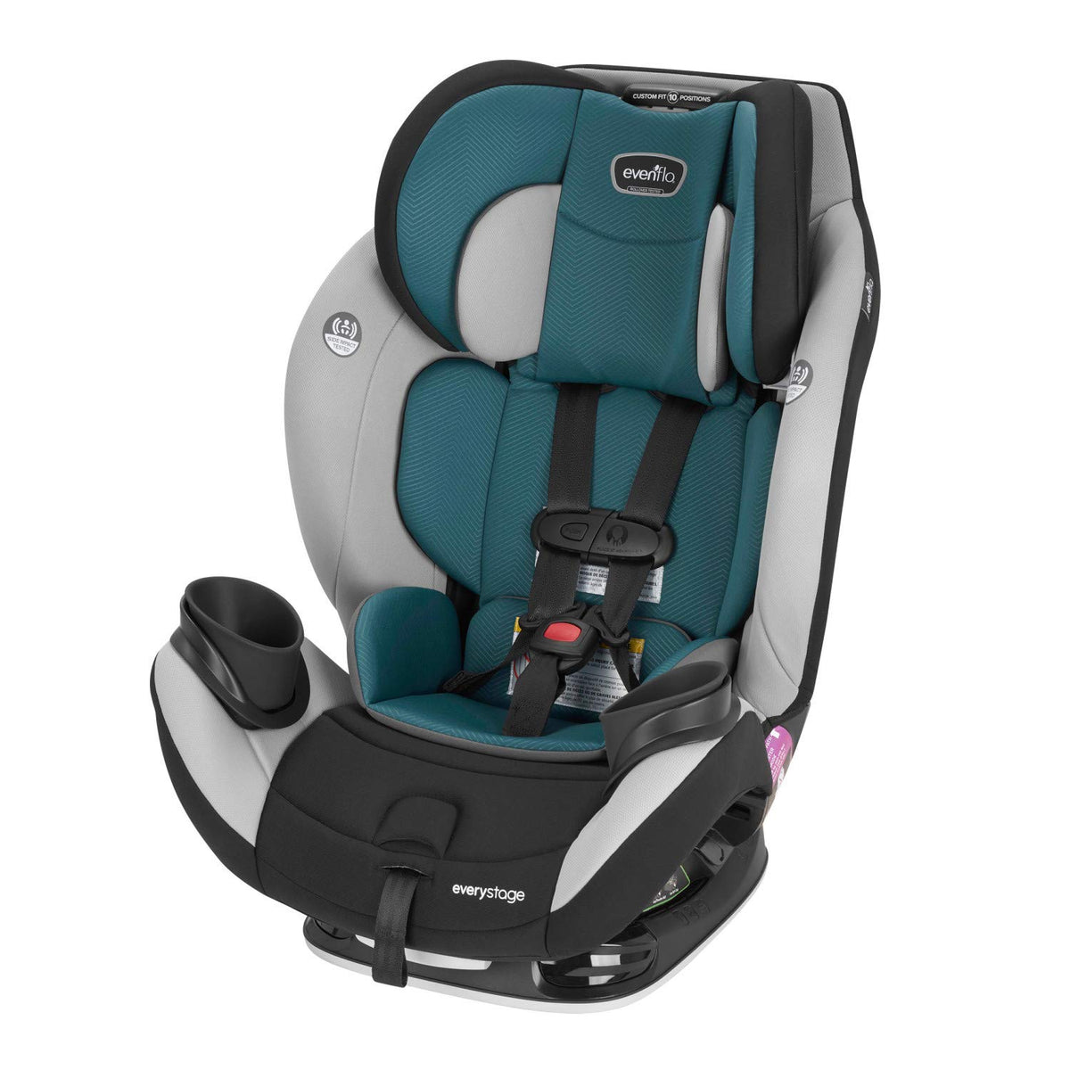 Evenflo EveryStage LX All in 1 Convertible Infant Child Car Booster Seat, Luna