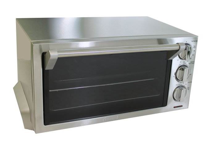 DeLonghi 1400W 0.5 cu. ft 6 Slice Toaster/Oven w/Broiler Non Stick -Broken Timer