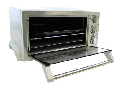 DeLonghi 1400W 0.5 cu. ft 6 Slice Toaster/Oven w/Broiler Non Stick -Broken Timer