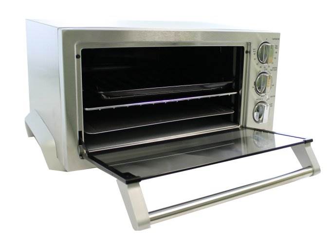 DeLonghi 1400W 0.5 cu. ft 6 Slice Toaster/Oven w/Broiler Non Stick -Broken Timer