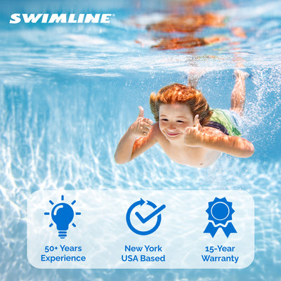 Swimline 18' Blue Round Above Ground Swimming Pool Overlap Liner (Open Box) - VMInnovations