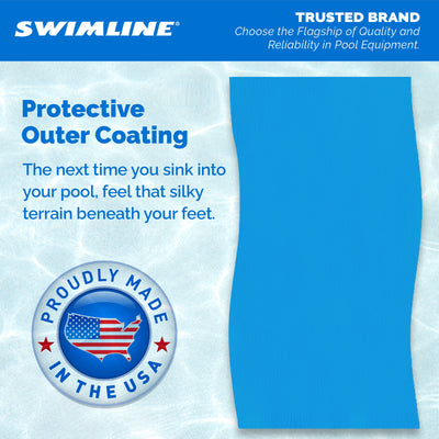 Swimline 18' Blue Round Above Ground Swimming Pool Overlap Liner (Open Box) - VMInnovations