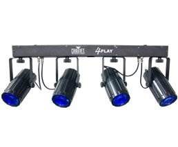 (2) CHAUVET 4PLAY LED DMX Light Beam/Bar Effect Systems + H700 Fog/Smoke Machine - VMInnovations