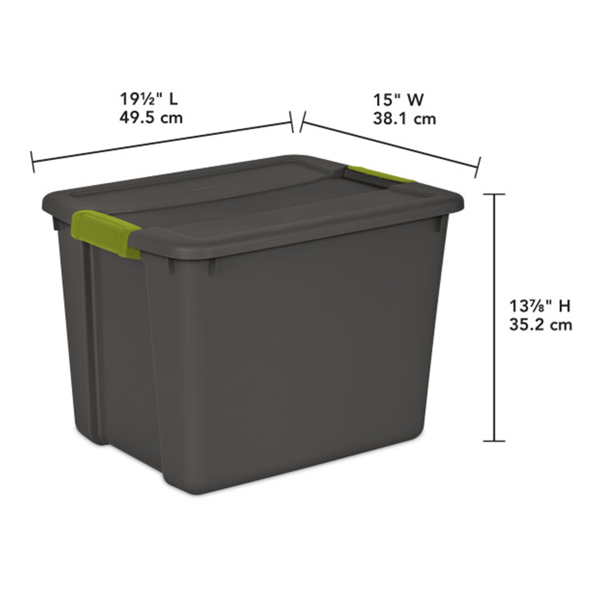 Sterilite 12 Gallon Versatile Rectangular Latch Tote w/ Handles, Gray (24 Pack) - VMInnovations