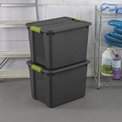 Sterilite 12 Gallon Versatile Rectangular Latch Tote w/ Handles, Gray (24 Pack) - VMInnovations