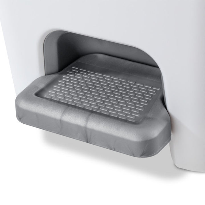 Sterilite 2.7 Gallon Rectangular Step On Trash Bin Wastebasket, White (4 Pack)