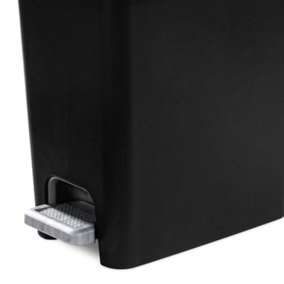 Sterilite 2.7 Gallon Rectangular Step On Trash Bin Wastebasket, Black (4 Pack) - VMInnovations