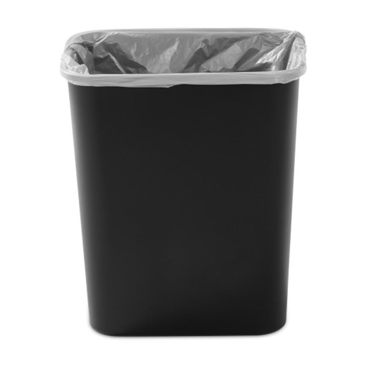 Sterilite 7.8 Gallon SwingTop Kitchen Wastebasket Trash Can, Black (6 Pack)