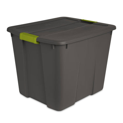 Sterilite 20 Gallon Stackable Plastic Storage Tote Bin with Lid, Gray (12 Pack) - VMInnovations