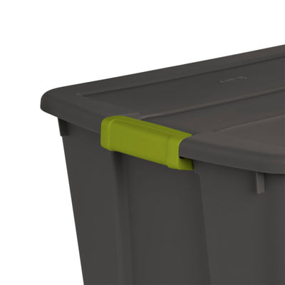 Sterilite 20 Gallon Stackable Plastic Storage Tote Bin with Lid, Gray (12 Pack) - VMInnovations