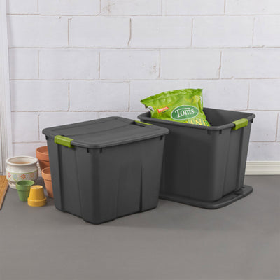 Sterilite 20 Gallon Stackable Plastic Storage Tote Bin with Lid, Gray (18 Pack) - VMInnovations