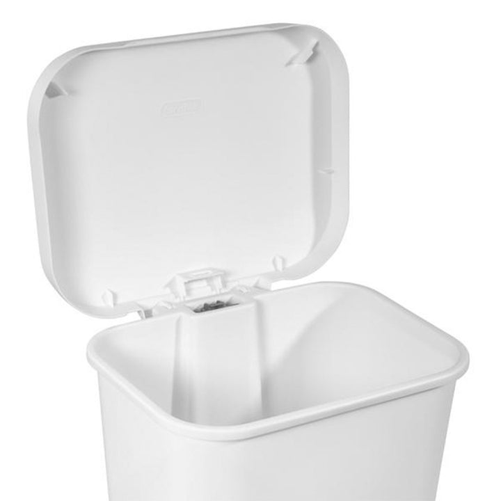 Sterilite 11.9 Gal Rectangle Step On Trash Kitchen Wastebasket, White (12 Pack)