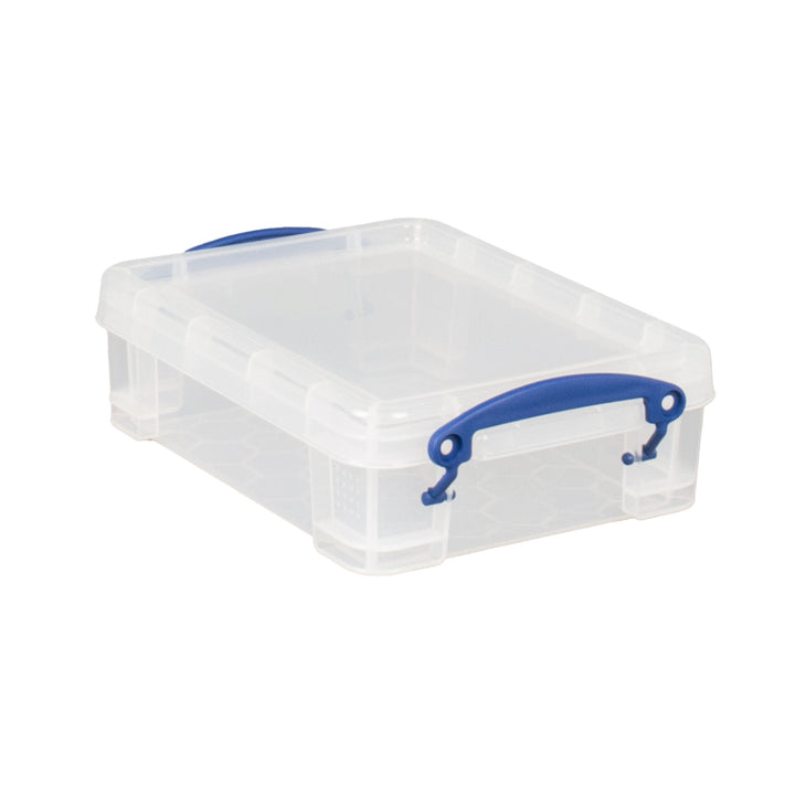 Really Useful Box 1.75L Bin w/Snap Lid & Clip Lock Handle, (4 Pack) (Open Box)