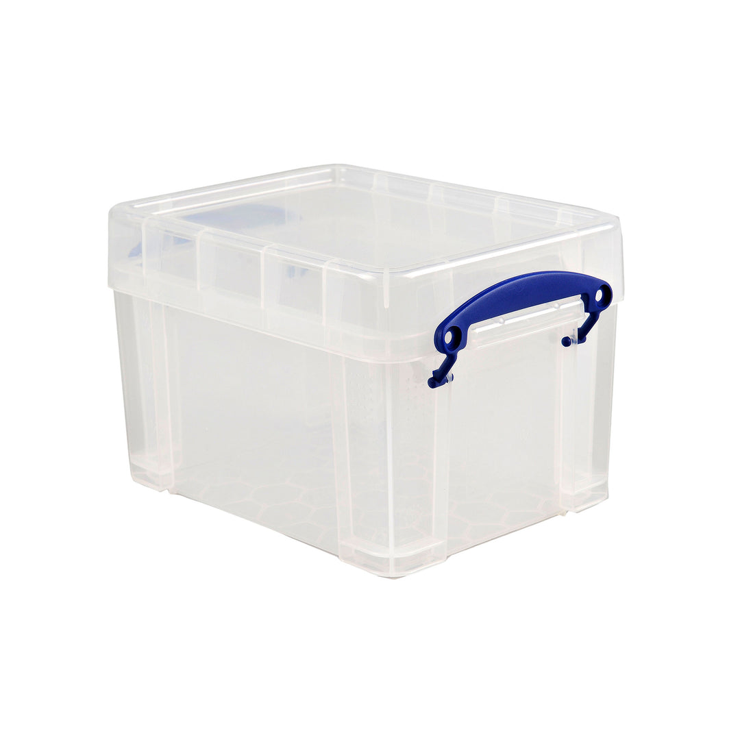 Really Useful Box 3 Liter Snap Lid Storage Bin, Clear (4pk) (Open Box)