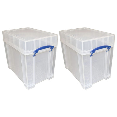 Really Useful Box 19L Transparent Storage Container with Lid, 2 Pack (Open Box) - VMInnovations