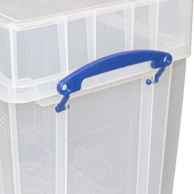 Really Useful Box 19 Liters Transparent Storage Container with Snap Lid, 2 Pack