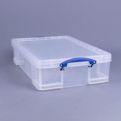 Really Useful Box 33L Storage Container w/Snap Lid & Clip Lock, Clear (Open Box) - VMInnovations