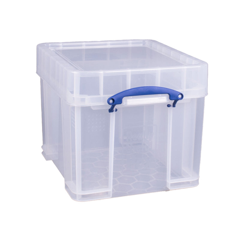 Really Useful Box 35 Liter Storage Container with Snap Lid and Clip Lock Handle
