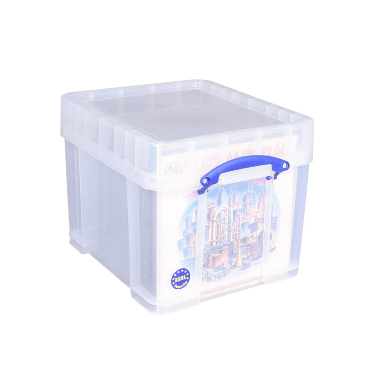 Really Useful Box 35 Liter Storage Container with Snap Lid and Clip Lock Handle