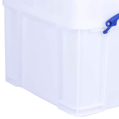Really Useful Box 35 Liter Extra Strong Plastic Storage Box with XL Lid, White