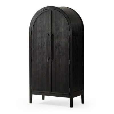 Maven Lane Selene Classical Wooden Cabinet in Antiqued Black Finish