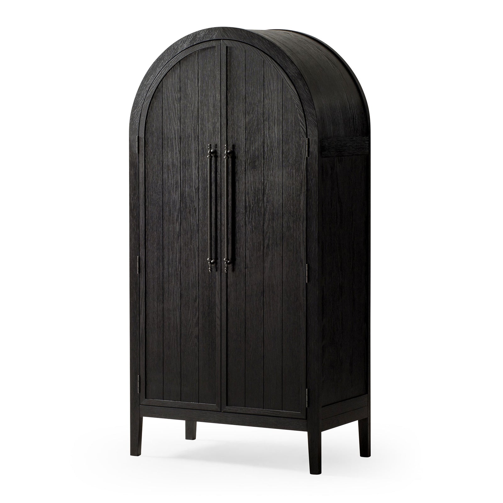 Maven Lane Selene Classical Wooden Cabinet in Antiqued Black Finish (For Parts) - VMInnovations