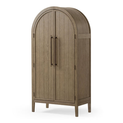 Maven Lane Selene Classical Wooden Cabinet in Antiqued Grey Finish (Open Box)