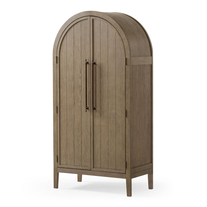Maven Lane Selene Classical Wooden Cabinet in Antiqued Grey Finish (Open Box) - VMInnovations