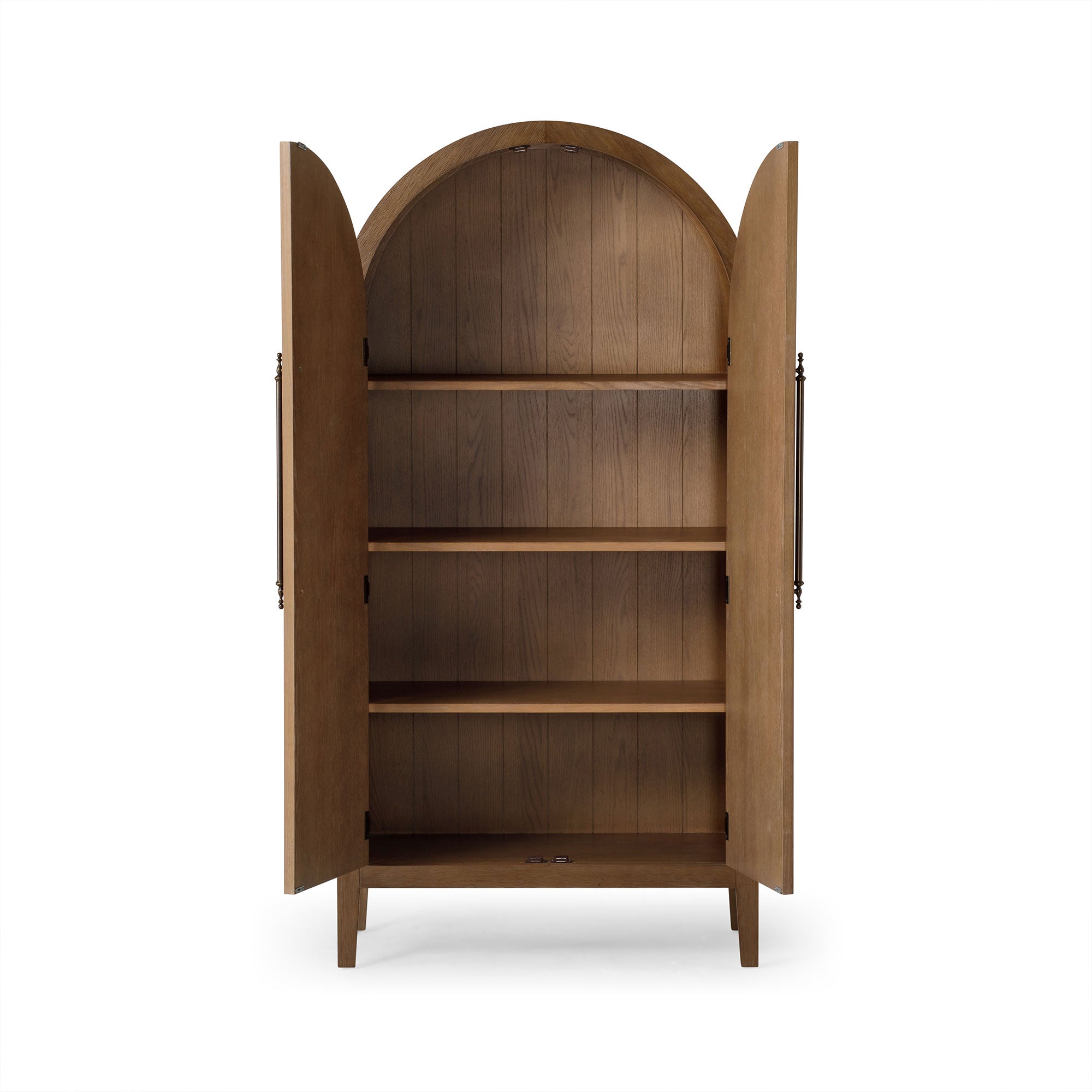 Maven Lane Selene Classical Wooden Cabinet in Antiqued Natural Finish (Used) - VMInnovations