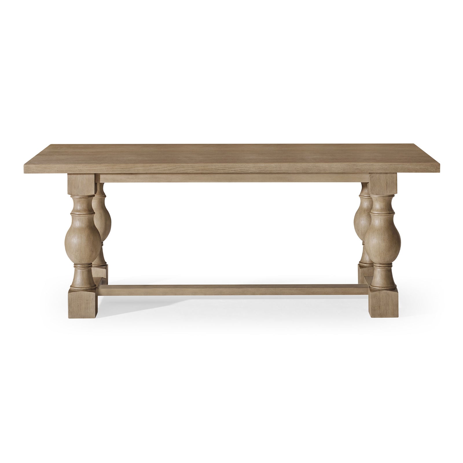 Leon Classical Wooden Dining Table in Antiqued Grey Finish - VMInnovations