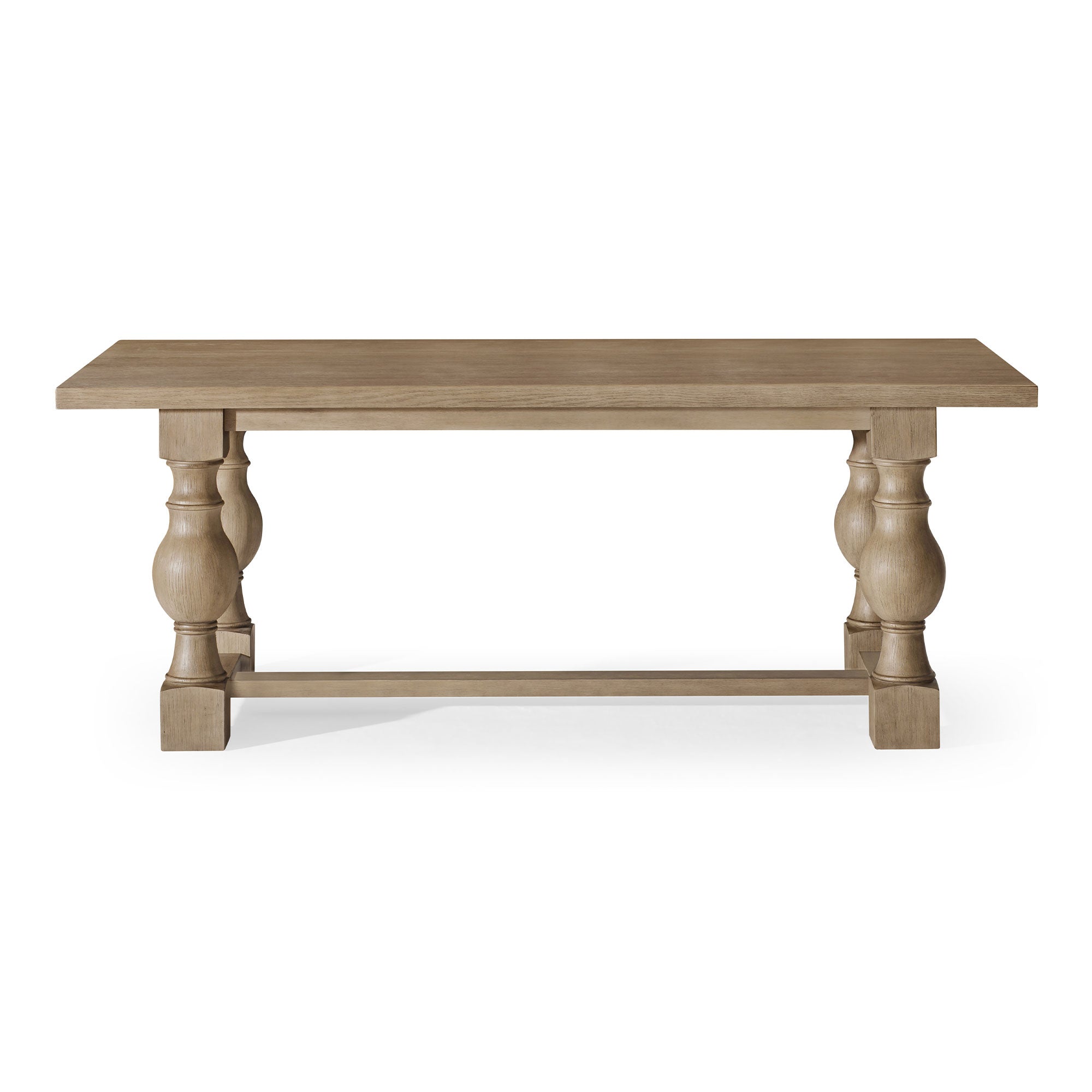 Leon Classical Wooden Dining Table in Antiqued Grey Finish - VMInnovations
