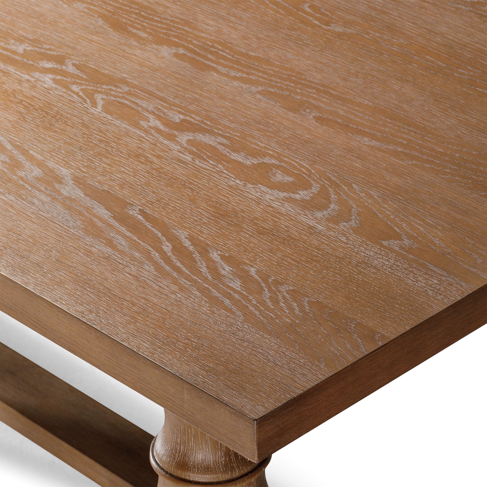 Maven Lane Leon Traditional Wooden Dining Table in Natural Finish (Open Box) - VMInnovations