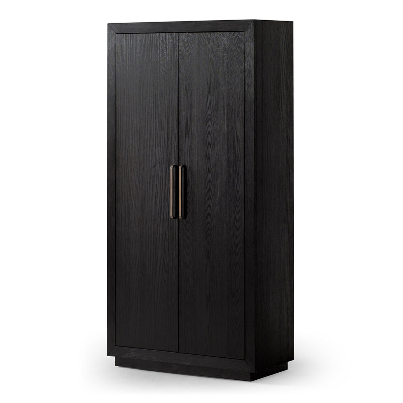 Maven Lane Uma Contemporary Wooden Cabinet in Refined Black Finish