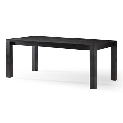 Maven Lane Contemporary Wooden Dining Table in Refined Black Finish (Open Box)