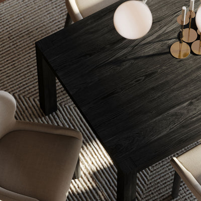 Maven Lane Cleo Contemporary Wooden Dining Table in Refined Black Finish (Used)