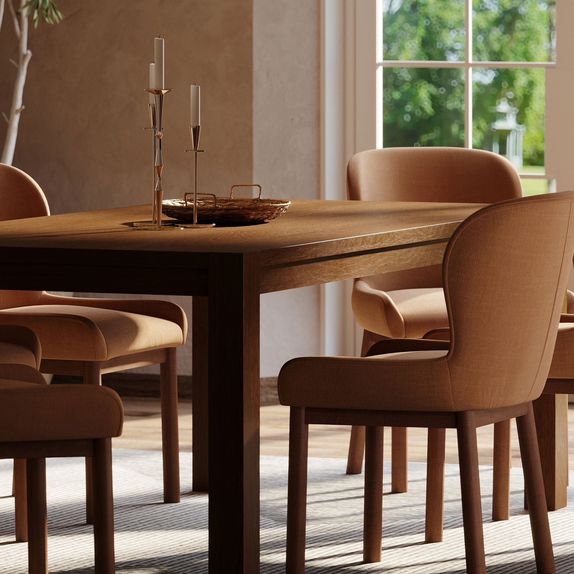 Maven Lane Contemporary Wooden Dining Table in Refined Brown Finish (For Parts)