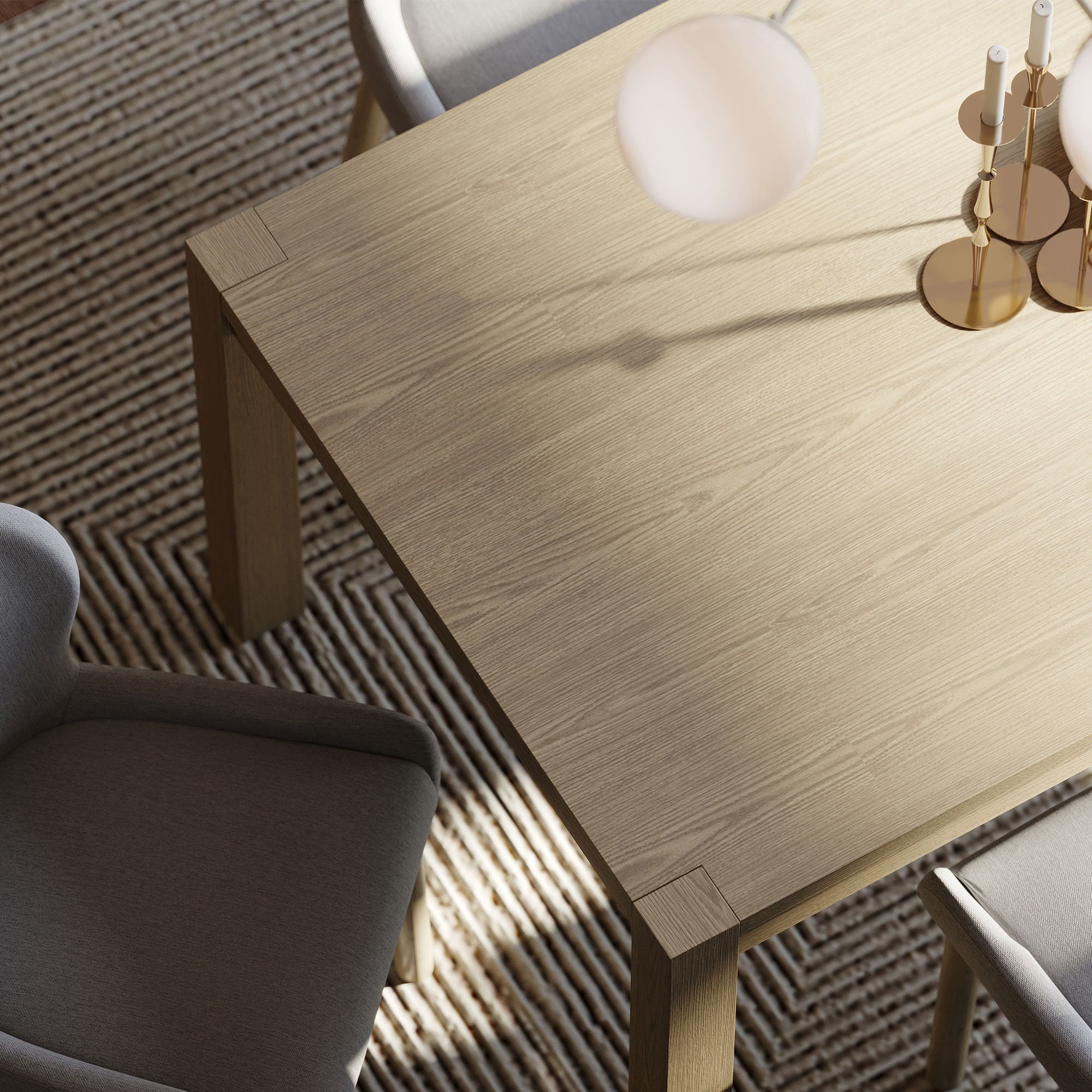 Cleo Contemporary Wooden Dining Table in Refined Grey Finish