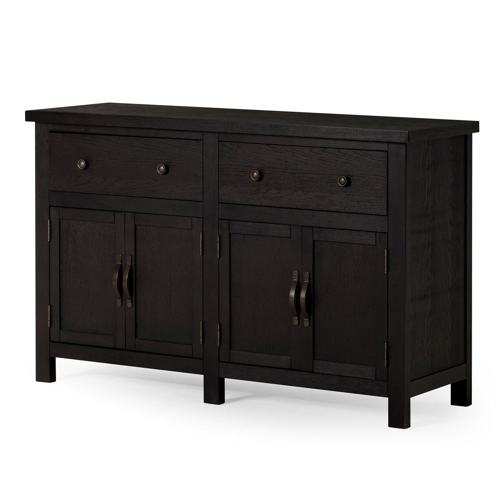 Maven Lane Felix Rustic Wooden Sideboard in Weathered Black Finish - VMInnovations