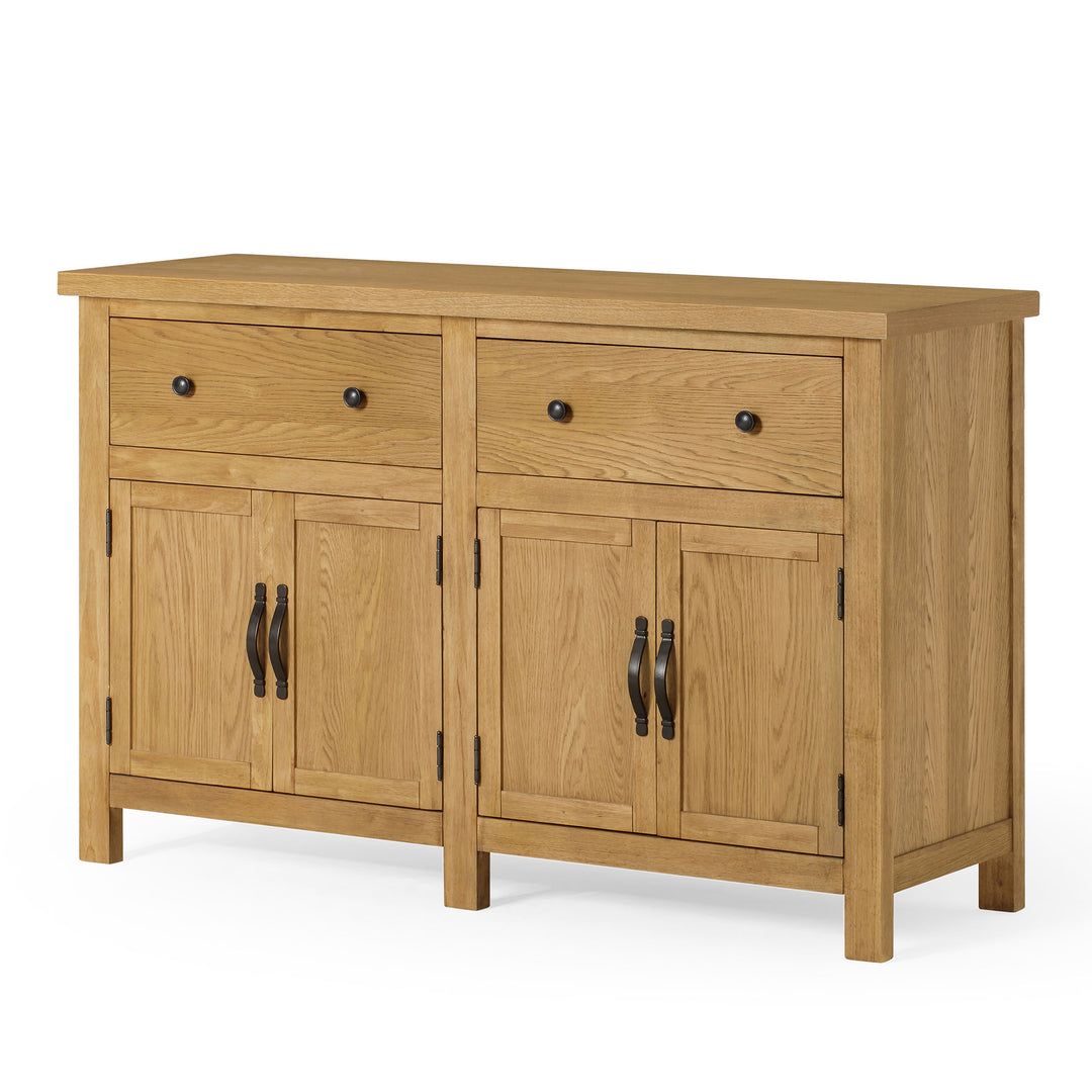 Maven Lane Felix Rustic Wooden Sideboard in Weathered Natural Finish