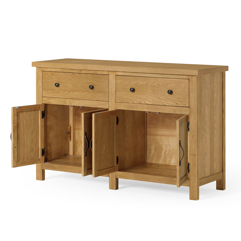 Maven Lane Felix Rustic Wooden Sideboard in Weathered Natural Finish