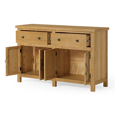 Maven Lane Felix Rustic Wooden Sideboard in Weathered Natural Finish