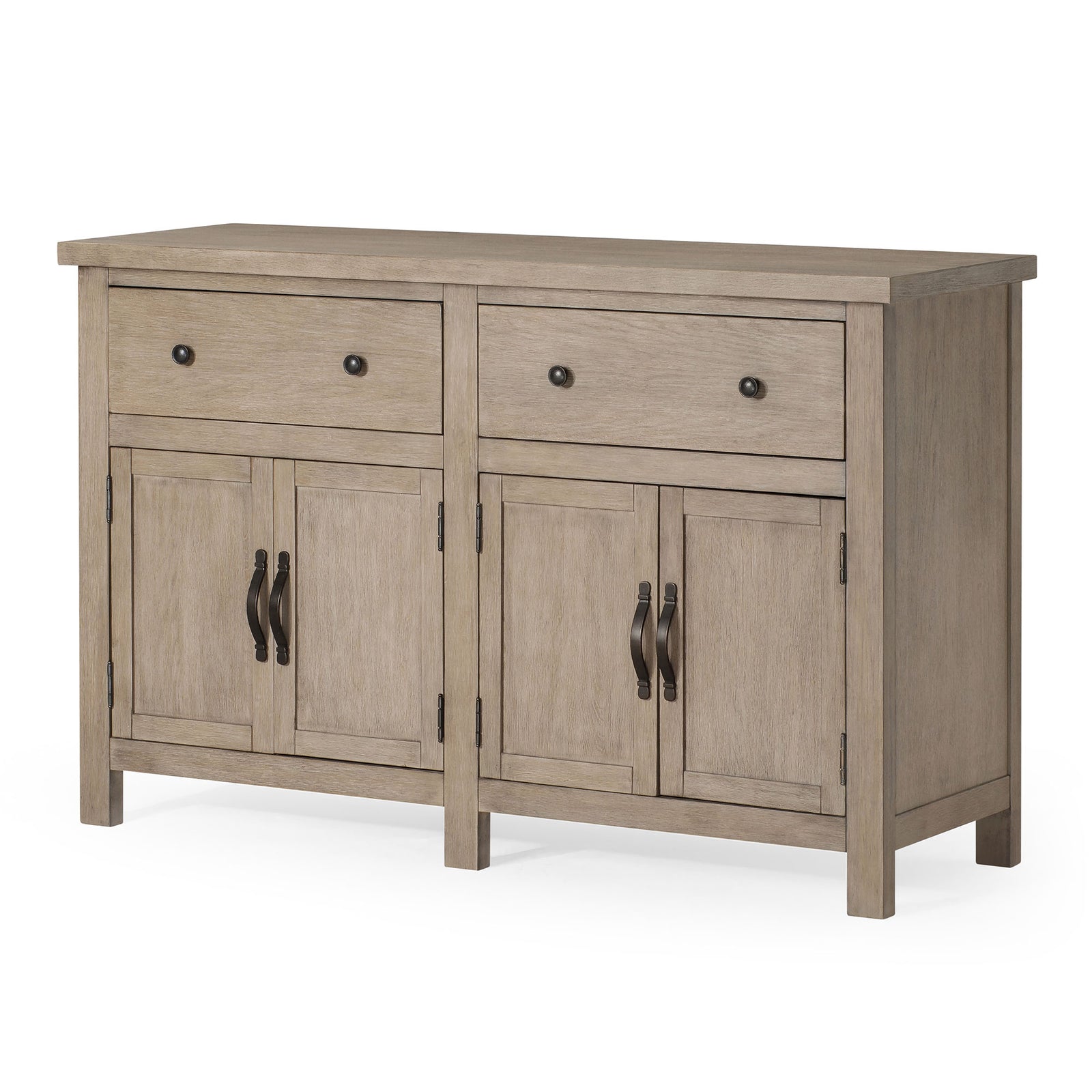 Maven Lane Felix Rustic Wooden Sideboard in Weathered Grey Finish - VMInnovations