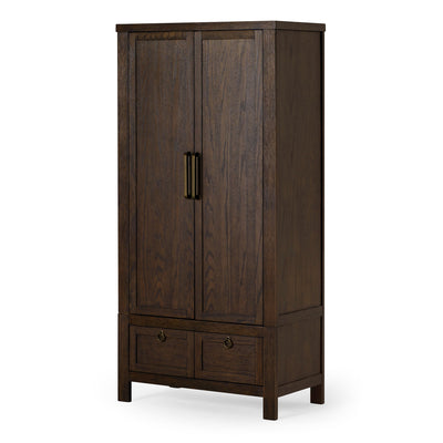 Maven Lane Vaughn Rustic Wooden Cabinet in Weathered Brown Finish  (For Parts) - VMInnovations